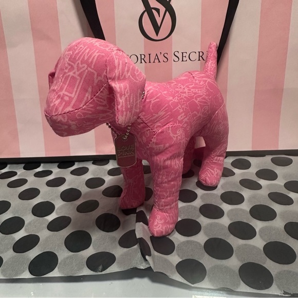 PINK Victoria’s Secret Mini Dog Plush - Picture 1 of 3